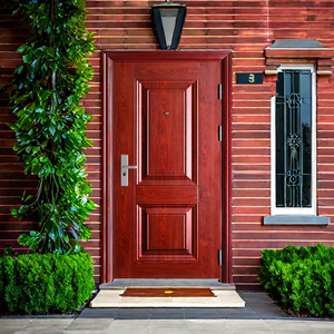 Seguridad Antirrobo Hogar Residencial Metal Exterior Apartamento Granja Entrada Puertas delanteras de acero - Product Image 2