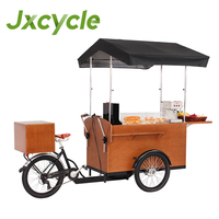 Vélo-café mobile électrique à pédales, vélo de rue pour la vente de nourriture, moteur 500W avec toit supérieur