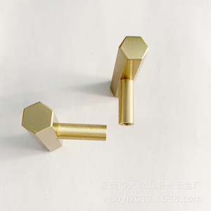 <b>Copper</b> Furniture Handle Hexagonal Drawer Pull Chinese Style Anti Rust Home Decoration - Product Image 1