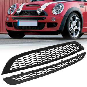 Pour <span class=keywords><strong>Mini</strong></span> 2002 Cooper R50 R52 <span class=keywords><strong>R53</strong></span> JCW Style 2 pièces Grille de gril en nid d'abeille - Product Image 1