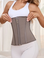 Corset amincissant sous-poitrine en latex KaFoSha, gaine amincissante extrême à fermeture éclair, Fajas Body Shaper pour femme