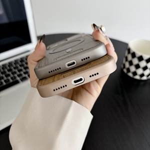 Étui de téléphone <span class=keywords><strong>en</strong></span> cuir de <span class=keywords><strong>bois</strong></span> magnétique de haute qualité de luxe pour 13 Pro étanche antichoc logo <span class=keywords><strong>personnalisable</strong></span> étuis de téléphone portable gratuits - Product Image 4
