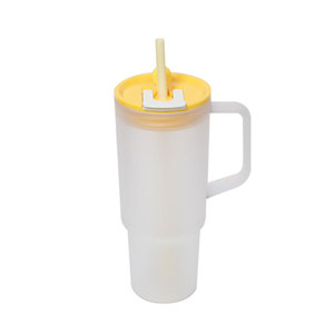 Shang Kou Ai 40oz Frosted Plastic Car Cup With Double Straw Reusable Travel Drinkware - Product Image 2