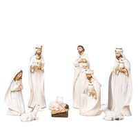 Offre Spéciale : Statues Religieuses de Style Européen, Ornements Feng Shui, Sculptures Artistiques en Résine, Figurines de Pêcheurs de la Nativité, Décoration d'Intérieur