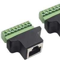 Adaptateur de connecteur RJ45 à bornes à vis, prise femelle RJ45 8p8c vers connecteur à bornes à vis 8 broches pour Cat7 Cat6 Cat5