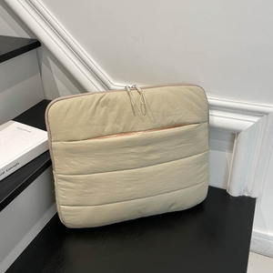 Sac à main pour ordinateur portable en nylon imperméable, housse de protection matelassée souple, grande capacité, style Ins pour femmes, sacoche de transport pour hommes - Product Image 6