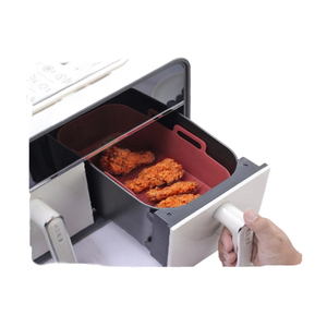 Tapis de cuisson en silicone carré de qualité alimentaire pour friteuse à air |   Accessoire de cuisine personnalisé et recyclable, nouveau design - Product Image 4