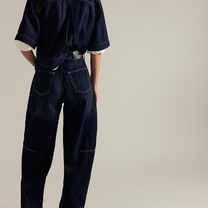 Jeans de Cintura Alta, Corte Recto, Transpirables, Bordados, Casuales, Lavado Claro, Estampado de Dibujos Animados - Product Image 2