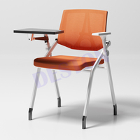 Siège en mousse tubulaire en métal au design minimaliste moderne Accoudoir de visiteur de bureau à usages multiples Fauteuil de conférence et de formation
