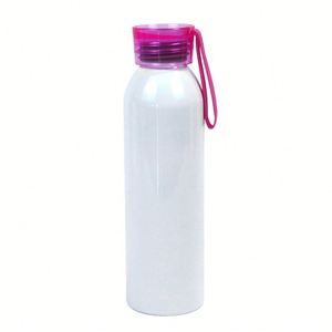Bouteille d'eau sport en aluminium 750 ml vierge pour sublimation, idéale pour les cadeaux d'entreprise avec logo personnalisé et couvercle de couleur. - Product Image 2