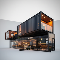 Maisons conteneurs contemporaines en acier avec panneaux sandwich, villa légère en acier étanche pour hôtel, bureau, toilettes