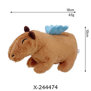 18CM ucuz Capybara gözlük taç pembe iplik etek tavşan kanatları elbise peluş Capybar için peluş oyuncak - Product Image 5