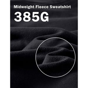 2025 unisexe décontracté poids moyen polaire pull à capuche hommes col montant surdimensionné sweat à capuche en noir grande taille - Product Image 4