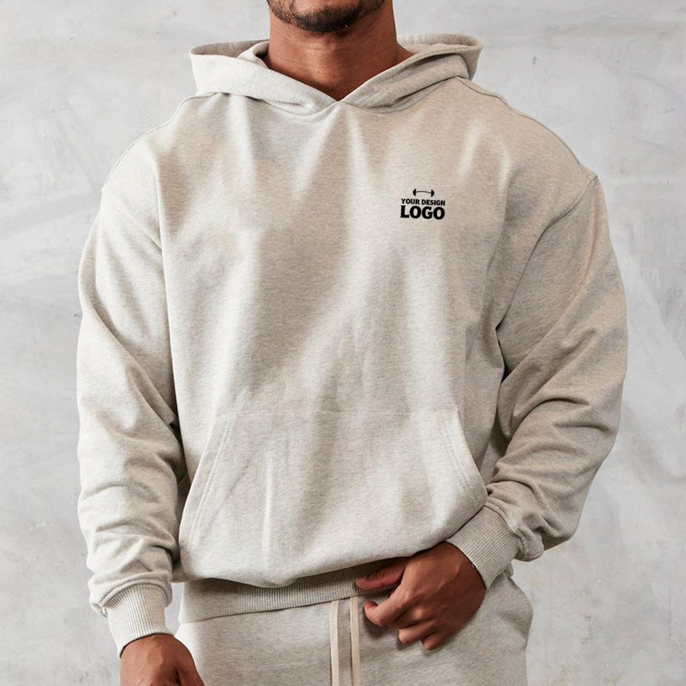 เสื้อมีฮู้ดสตรีทสีขาวว่างเปล่า