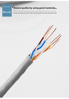Câble Ethernet CAT5 Double Blindage 100m PVC Cuivre Sans Oxygène Paire Torsadée Huit Conducteurs Surveillance Domicile Haut Débit