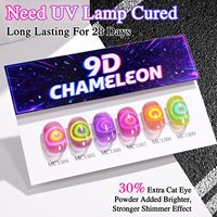 Vernis Gel Holographique Effet Œil de Chat 9D SANS HEMA, Marque Privée, Vente en Gros, Qualité Salon, Gel Ongles Effet Œil de Chat, Logo Personnalisé