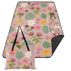 Hawaiian Custom Lehau Flower 3D Digital Sublimation Print <b>Picnic</b> Mats 60X80in Portable Roll up Folding Square Outdoor <b>Picnic</b> Bag - Product Image 1