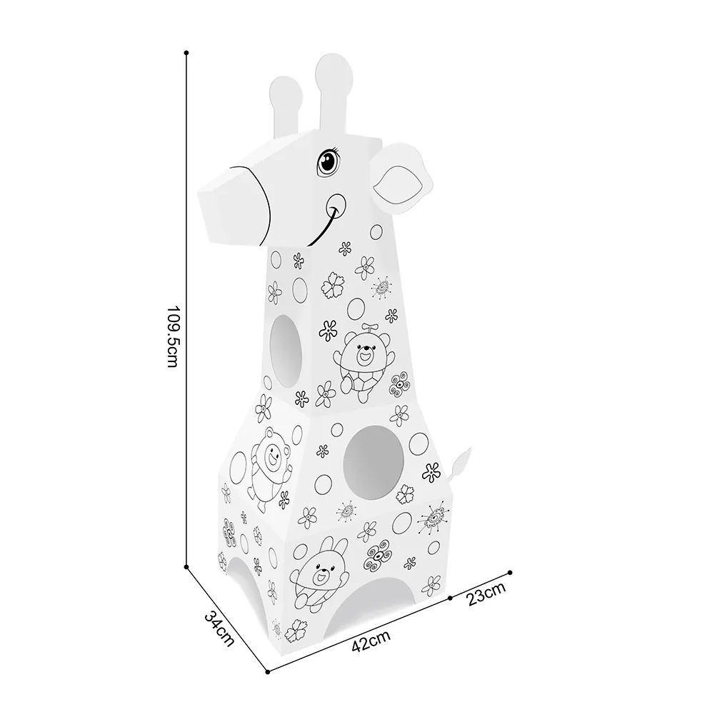 Wearable Giant Giraffe Voor Baby Leren Schilderen Giraffe Speelgoed Met Pen