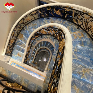 Modernas y Extravagantes Baldosas Grandes de Ónix Azul con Retroiluminación, Pulimentadas, Translúcidas, Naturales, con Diseño de <span class=keywords><strong>Libro</strong></span>, Impermeables, para Paredes Retroiluminadas - Product Image 4