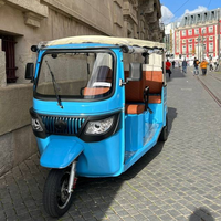 Tricycle à passagers homologué EEC COC, 6 places, longue portée 100 km, batterie haute capacité, homologué pour la route, pour le marché européen