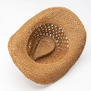 Sombrero Vaquero Occidental de Paja Tejida <span class=keywords><strong>a</strong></span> Crochet, Unisex, Diseño Transpirable para las Cuatro Estaciones, Venta al Por Mayor - Product Image 4