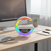 Reloj Despertador Inteligente de Alta Calidad, Mini Altavoz, Cargador Inalámbrico con Luz RGB para V5.2 USB-C para Teléfonos Móviles
