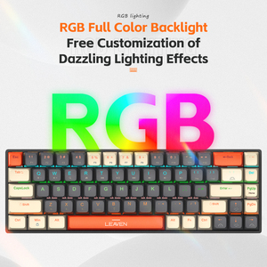 H68 E-Sports Teclado RGB Mecânico para Laptop Full <span class=keywords><strong>Key</strong></span> Hot Swap com Interruptor Vermelho Três Modo Laptop Gaming Teclados - Product Image 6