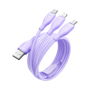 <span class=keywords><strong>Cable</strong></span> de Carga Rápida <span class=keywords><strong>Baseus</strong></span> Ultra-Fast Uno-para-Tres, <span class=keywords><strong>USB</strong></span>-A a M+L+C, 3.5A, 1.3m, Negro, Blanco, Azul, Morado, Venta al Por Mayor - Product Image 4