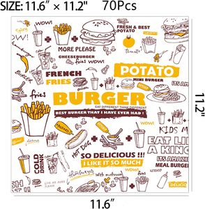 Factory Custom <b>Printed</b> Logo Food Grade Oil-proof <b>Paper</b> Hamburger Packaging Grease Proof Wax Sandwich Burger Wrapping <b>Paper</b> - Product Image 2