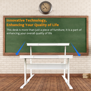 Escritorio Ergonómico de Altura Ajustable Manual de Alta Calidad con Manivela para Estudiantes, Hogar, Oficina y Escuela - Product Image 3