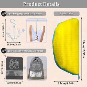 Bolsa de Lavado de Zapatos de Chenilla, Lavable a Máquina, Protector de Ropa, Bolsas Extra Grandes para Limpiar Zapatos - Product Image 2