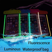 Étui étanche pour téléphone portable Veilleuse PVC transparent Rose Vert Bleu Orange Pochette pour téléphone étanche