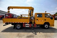 Camion-grue à flèche droite hydraulique JMC Shunda 3.2T 4x2, grue mobile à double rangée 5 places pour réparation électrique