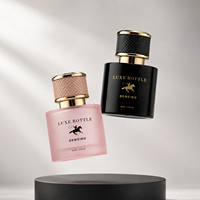 Meilleur prix pour flacon de parfum rond de 50 ml, flacon de parfum personnalisé, flacon de parfum noir de 100 ml avec boîte et couvercle en cuir