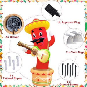 Para la venta caliente molde de aire inflable de poliéster ecológico 5 de <span class=keywords><strong>mayo</strong></span> carnaval mexicano forma de pimienta uso al aire libre comprar enviar - Product Image 3