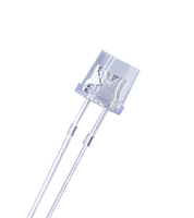 3mm Diffused Flat Top Wide Angle Cool/Clear White LED 1.8V-3.4V Through Hole Package for Sales
