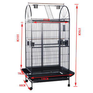 Jaula para Pájaros Canarios de Acero Inoxidable con <span class=keywords><strong>Accesorios</strong></span>, Jaula Grande para Loros, Aviario Portátil, Jaulas Grandes para Pájaros en Venta - Product Image 6