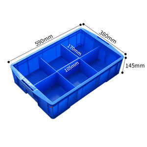 350 <span class=keywords><strong>8</strong></span> डिब्बे पुनरावर्तनीय पीपी कंटेनर स्टेकबल डिवाइडर बॉक्स के साथ क्रेट्स - Product Image 6