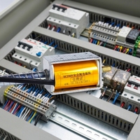 Electroimán de Empuje y Tracción DC220V 131.5 40N 34mm de Carrera 1.6A para Gabinetes Eléctricos, Solenoide de Conmutación y Disparo Youge