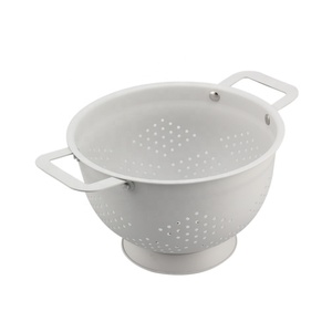 Premium Stainless Steel <b>Colander</b> Set of 3 Deep Kitchen <b>Strainer</b>, 1.5, 3 & 5 Quarts Metal Bowl Drainer with Handle - Product Image 2