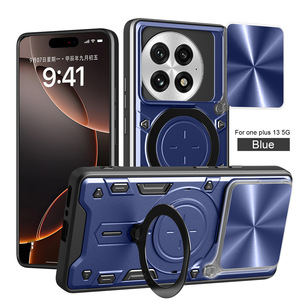 Funda rígida con soporte de anillo para Oneplus Nord CE 5 4 ACE5 ACE4 Lite 13S 13 12R N30 N20 10T, funda para teléfono móvil con ventana corredera a prueba de golpes - Product Image 1