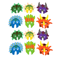 12 pièces léger Eva mousse dinosaure masque créatif enfant fête & Cosplay drôle masques joyeux pour les enfants