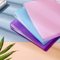 Carpeta de Presentación A4 Práctica en Color Caramelo, Carpeta Transparente Impermeable para Almacenamiento de Archivos Estudiantiles