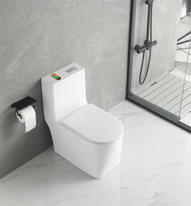 Inodoro <span class=keywords><strong>de</strong></span> cerámica <span class=keywords><strong>de</strong></span> alta calidad para baño, inodoro <span class=keywords><strong>de</strong></span> una pieza con cubierta <span class=keywords><strong>de</strong></span> asiento cerrado suave, <span class=keywords><strong>cisterna</strong></span> superior, doble descarga - Product Image 5