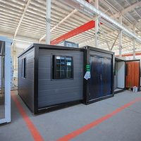 Maison Modulaire Préfabriquée Conteneurisée Extensible 40/20 Pieds Prête à l'emploi, 2-3 Chambres, Panneaux Sandwich en Acier Léger, Montage Rapide