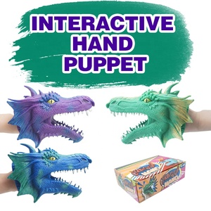 Marioneta de mano elástica Chompy Dragon Bite, marioneta de mano suave de TPR, juguetes de animales elásticos - Product Image 2