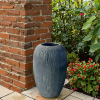 Jardinières de sol en Fiberclay Tan Rétro, écologiques, faites à la main, avec trou de drainage, durables, légères, marque Yiyang, pour salon