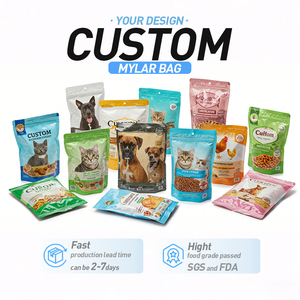 Sacs de nourriture pour animaux de compagnie imprimés sur mesure, pochettes debout à fond plat, sacs de nourriture pour chiens, emballage de qualité alimentaire, petites et grosses commandes acceptées - Product Image 3