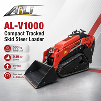 AL-V1000 Mini-chargeuse compacte sur chenilles 500 kg avec godet de 0,19 m³ pour la construction, l'agriculture et l'aménagement paysager