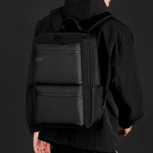 Sac à dos WePower pour homme, grande capacité 36-55L, sac de voyage d'affaires pour ordinateur portable avec poche intérieure zippée, couleur unie noir gris foncé - Product Image 5